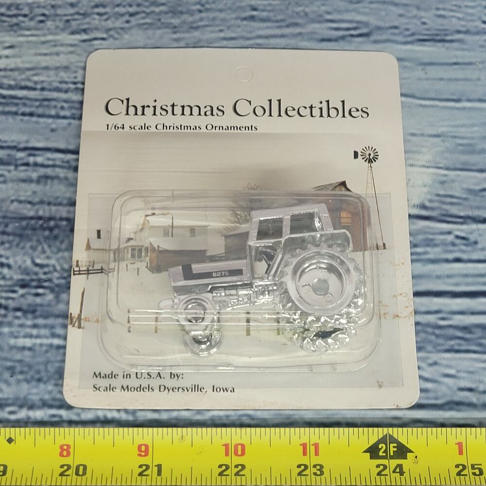 Vtg 1987 Scale Models 1/64 Deutz-allis 6275 plastic Christmas ornament chrome